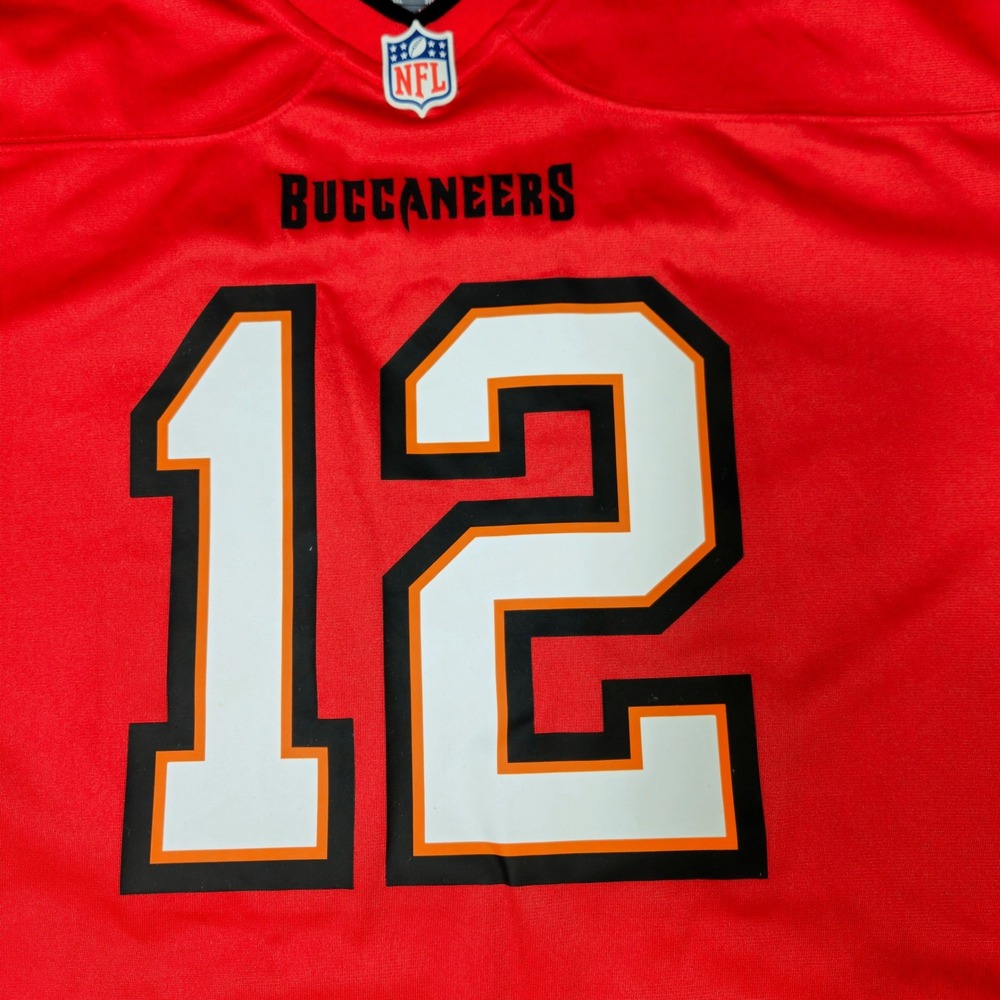 Mens 3XL Red Tampa Bay Buccaneers Tom Brady 12 NFL Jersey Nike On Field - Picture 3 of 10